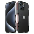 thumbnail image 1 of Dteck for iPhone 15 Pro Max Bumper Case Metal, Aluminum Alloy Bumper Frame Slim Fit No Back Design Raised Edge Protection with Screws Driver,Black+Red, 1 of 8