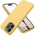 thumbnail image 1 of Dteck for iPhone 15 Pro Max Case, Liquid Silicone Case for iPhone 15 Pro Max, Shockproof Slim Phone Cover with Anti-Scratch Soft Microfiber Lining 6.7 Inch,Yellow, 1 of 1