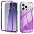 thumbnail image 1 of Dteck for iPhone 15 Pro Max Case, Not-Yellowing Full Cover with Built-in Screen Protector, Military Grade Drop Protection Shockproof Phone Case for iPhone 15 Pro Max, Gradient Purple, 1 of 7