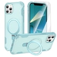 thumbnail image 1 of Dteck for iPhone 15 Pro Max Case with Screen Protector, Compatible with MagSafe Shockproof Invisible Magnetic Ring Stand Military-Grade Heavy Duty Protection Phone Case, Blue, 1 of 7