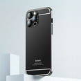 thumbnail image 1 of Dteck for iPhone 15 Pro Max Case, Ultra Slim Metallic Finish Hard Protective Case with All-Inclusive Metal Camera Lens Protector, Anti-Scratch No Fingerprints Phone Cover for iPhone 15 Pro Max,Black, 1 of 6