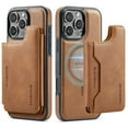thumbnail image 1 of Dteck for iPhone 15 Pro Max Magnetic Case with Detachable Wallet Card Holder, Compatible with MagSafe, RFID Blocking Credit Slots Kickstand Shockproof Phone Cover for Women Men,Brown, 1 of 6