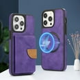 thumbnail image 1 of Dteck for iPhone 15 Pro Max Wallet Case, Compatible with MagSafe, 2 in 1 Magnetic Detachable PU Leather Card Pocket Wallet 15 Pro Max Phone Case for Women Men,Purple, 1 of 8