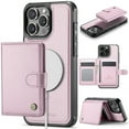 thumbnail image 1 of Dteck for iPhone 15 Pro Max Wallet Case Magnetic Card Holder, RFID Blocking 2 in 1 Detachable Kickstand Shockproof Cover for Women Men Compatible with Magsafe Accessory, Pink, 1 of 10