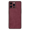 thumbnail image 1 of Dteck for iPhone 15 Pro Slim Back Case, Luxury Shockproof Business Retro Premium PU Leather Hybrid Case Cover, Anti-Drop Protective Cover with Lens Protection,Winered, 1 of 5