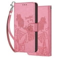 thumbnail image 1 of Dteck for iPhone 15 Pro Wallet Case for Women Girls, Embossed Flip Kickstand Cover with Card Holder Shockproof Phone Case with Wrist Strap for iPhone 15 Pro,Pink Love, 1 of 6