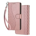 thumbnail image 1 of Dteck for iPhone 15 Pro Wallet Case for Women Girls, Embossed Flip Kickstand Cover with Card Holder Shockproof Phone Case with Wrist Strap for iPhone 15 Pro,Rosegold S-Cube, 1 of 6