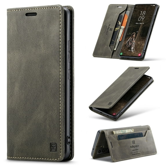 Dteck for iPhone 15 Wallet Case with RFID Blocking Credit Card Holder,PU Leather Folio Flip Kickstand Protective Shockproof Cover Women Men for iPhone 15 Phone Case,Coffee