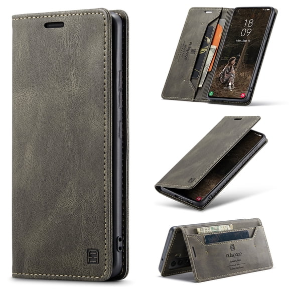 Dteck for iPhone 15 Wallet Case with RFID Blocking Credit Card Holder,PU Leather Folio Flip Kickstand Protective Shockproof Cover Women Men for iPhone 15 Phone Case,Coffee