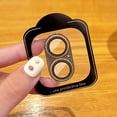 thumbnail image 1 of Dteck for iPhone 16 Bling Camera Lens Protector Tempered Glass Screen Protector, Bling Glitter Lens Protector Case Friendly Camera Cover for iPhone 16,Black, 1 of 3