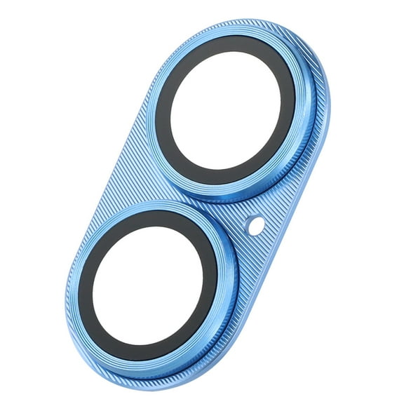 Dteck for iPhone 16 Camera Lens Protector, Military Grade Shatterproof Strong Adsorption Metal Aluminum Alloy Tempered Glass Camera Screen Protector for iPhone 16,Blue