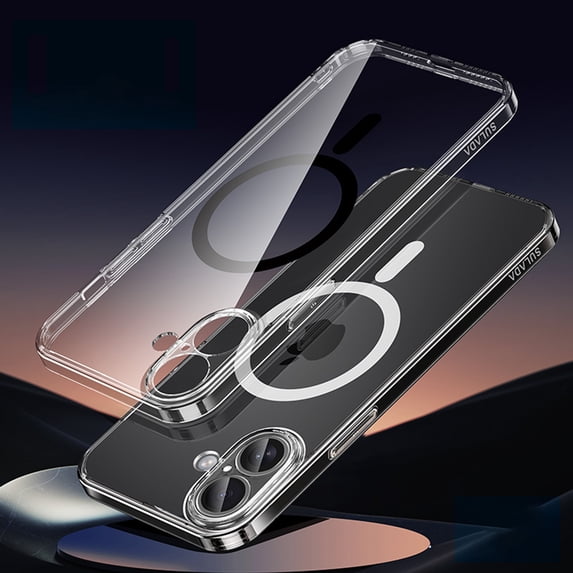 Dteck for iPhone 16 Case Compatible with MagSafe, Scratch-Resistant Hard PC Crystal Clear Phone Case with All-Inclusive Camera Lens Protector for iPhone 16,Black