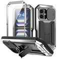 thumbnail image 1 of Dteck for iPhone 16 Case Heavy Duty Protection Rugged Screw Full Body Military Grade Metal Rubber with Stand Hard Built in Screen Protector for iPhone 16,Silver, 1 of 7