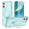 thumbnail image 1 of Dteck for iPhone 16 Case with Screen Protector, Compatible with MagSafe Shockproof Invisible Magnetic Ring Stand Military-Grade Heavy Duty Protection Phone Case, Blue, 1 of 7
