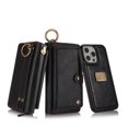 thumbnail image 1 of Dteck for iPhone 16 Case Wallet with 14-Card Holder Soft PU Leather Handbag Purse with Metal Clip, Zipper Pocket Wallet with Detachable Phone Case for iPhone 16,Black, 1 of 7