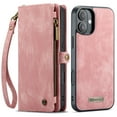 thumbnail image 1 of Dteck for iPhone 16 Case Wallet with Card Holder & Detachable Magnetic Phone Case, Leather All-Round Protection Phone Case with Wrist Strap for Women/Men,Pink, 1 of 8