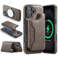 thumbnail image 1 of Dteck for iPhone 16 Magnetic Case with Detachable Wallet Card Holder, Compatible with MagSafe, RFID Blocking Credit Slots Kickstand Shockproof Phone Cover for Women Men,Coffee, 1 of 6