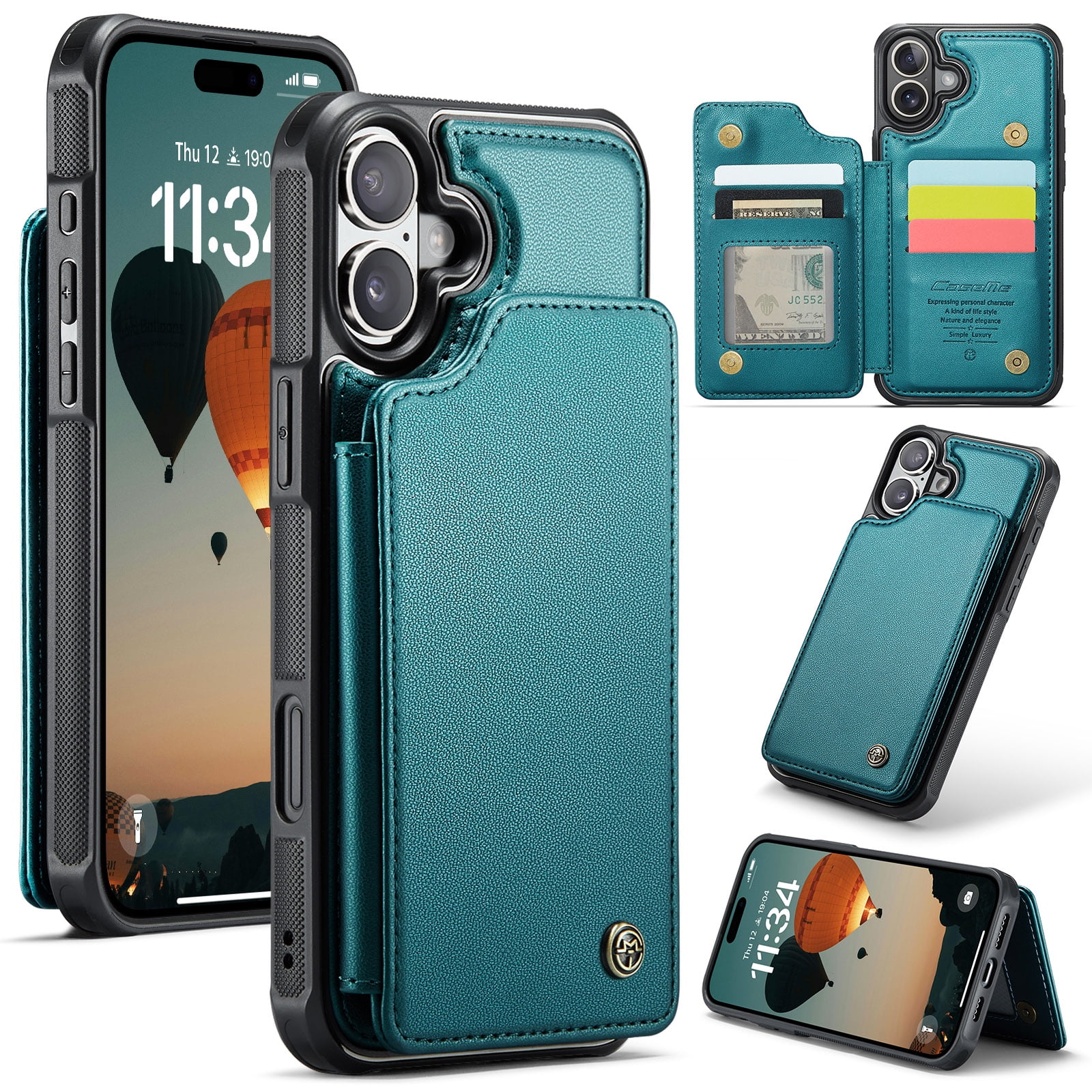 Apple iPhone 16 plus本体 wallet付き iPhone 16 Plus Wallet Case, with Crossbody Shoulder Strap