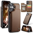 thumbnail image 1 of Dteck for iPhone 16 Plus Case with Card Holder, PU Leather Wallet Case for Women Men with RFID Blocking Card Slot Magnetic Closure Shockproof Protective Phone Cover for iPhone 16 Plus,Brown, 1 of 7
