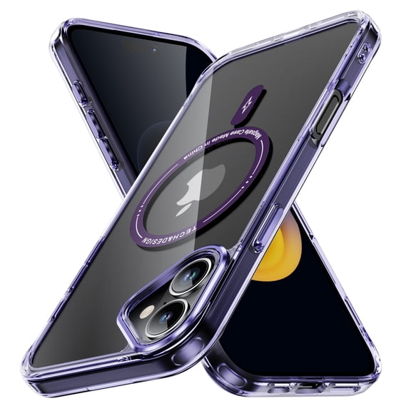 Dteck for iPhone 16 Plus Case, Compatible with MagSafe, Anti-Yellowing Military-Grade Protection Shockproof Slim Magnetic Phone Sleeve for iPhone 16 Plus,Purple