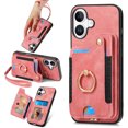 thumbnail image 1 of Dteck for iPhone 16 Plus Case Wallet with Card Holder,Ring Stand,RFID-Blocking PU Leather Protective Magnetic Flip Cover with Wrist Strap for iPhone 16 Plus 6.7",Pink, 1 of 10