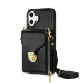 thumbnail image 1 of Dteck for iPhone 16 Plus Crossbody Wallet Case, Card Holder Zipper Phone Case with Shoulder Strap, Durable Leather Purse for Women Compatible with iPhone 16 Plus 6.7 Inch 2024,Black, 1 of 4