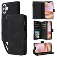 thumbnail image 1 of Dteck for iPhone 16 Plus Wallet Case, Crossbody Phone Purse with Card Holder for Women Men, Soft PU Leather Zipper Carry Cover with Shoulder Strap for iPhone 16 Plus,Black, 1 of 6