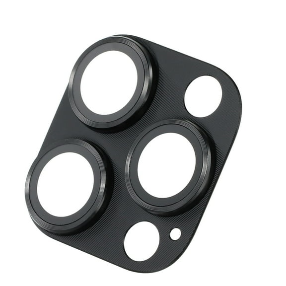 Dteck for iPhone 16 Pro Camera Lens Protector, Military Grade Shatterproof Strong Adsorption Metal Aluminum Alloy Tempered Glass Camera Screen Protector for iPhone 16 Pro,Black