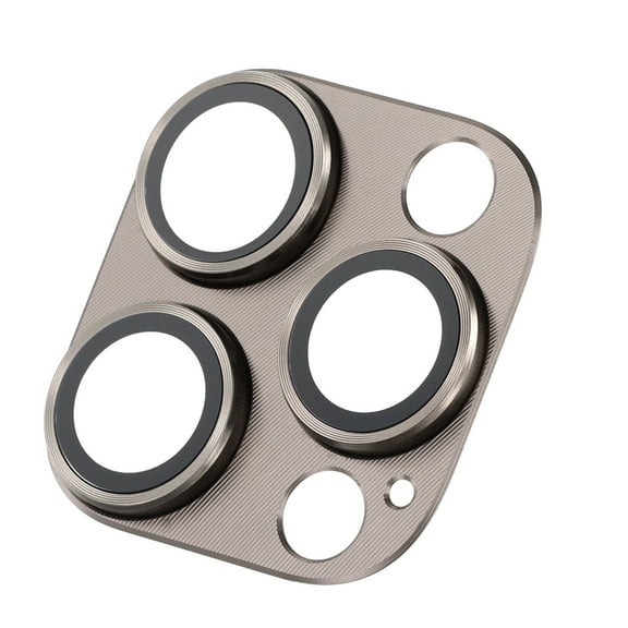 Dteck for iPhone 16 Pro Camera Lens Protector, Military Grade Shatterproof Strong Adsorption Metal Aluminum Alloy Tempered Glass Camera Screen Protector for iPhone 16 Pro,Gold