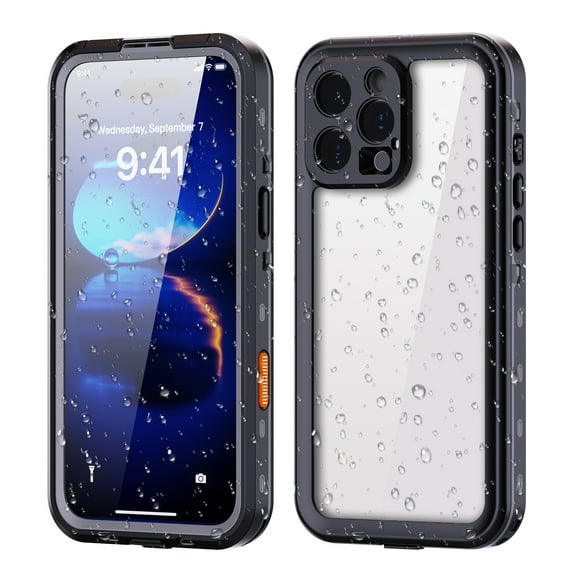 Dteck for iPhone 16 Pro Case with Camera Control Button, Waterproof with Built-in Screen Protector Military Grade Shockproof Dustproof Full Body Protective Phone Case for iPhone 16 Pro,Black