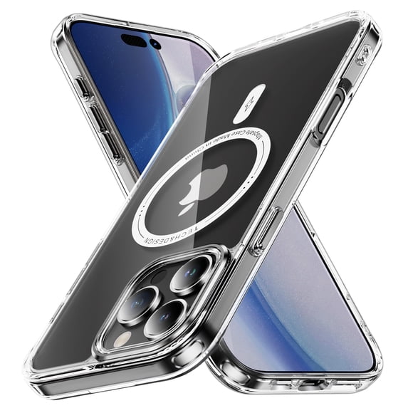 Dteck for iPhone 16 Pro Case, Compatible with MagSafe, Anti-Yellowing Military-Grade Protection Shockproof Slim Magnetic Phone Sleeve for iPhone 16 Pro,Clear
