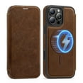 thumbnail image 1 of Dteck for iPhone 16 Pro Case Wallet with Card Holder, Compatible with MagSafe, PU Leather Flip Folio with RFID Blocking Stand Shockproof Phone Cover 6.3 Inch 2024,Coffee, 1 of 8