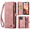 thumbnail image 1 of Dteck for iPhone 16 Pro Case Wallet with Card Holder & Detachable Magnetic Phone Case, Leather All-Round Protection Phone Case with Wrist Strap for Women/Men,Pink, 1 of 8