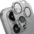 thumbnail image 1 of Dteck for iPhone 16 Pro Max Camera Lens Protector, Military Grade Shatterproof Strong Adsorption Metal Aluminum Alloy Tempered Glass Camera Screen Protector for iPhone 16 Pro Max,Grey, 1 of 3