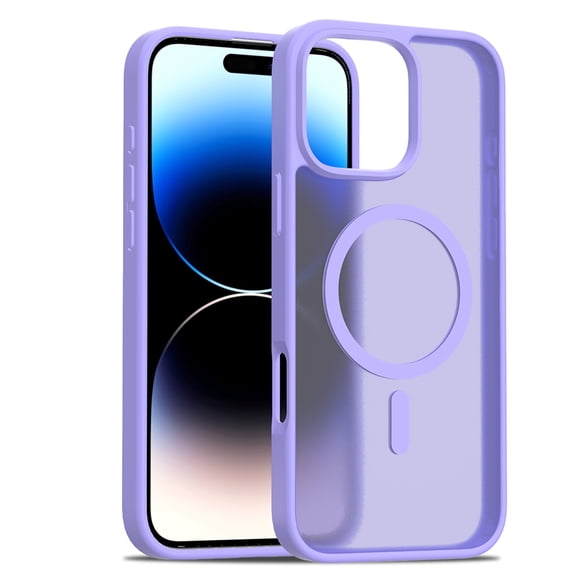 Dteck for iPhone 16 Pro Max Case, Compatible with MagSafe, Shockproof Military-Grade Protection, Magnetic Phone Case for iPhone 16 Pro Max, Frosted Purple