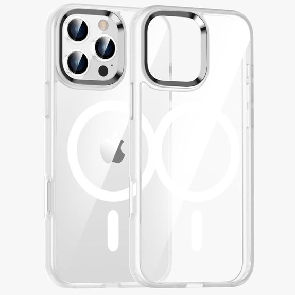 Dteck for iPhone 16 Pro Max Case, Compatible with MagSafe, Shockproof Military-Grade Protection, Transparent Magnetic Phone Case for iPhone 16 Pro Max,Clear