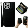 thumbnail image 1 of Dteck for iPhone 16 Pro Max Case Detachable Wallet Case with 11-Card Holder, 2 in 1 PU Leather Zipper Purse with Wristlet for Women Men, Durable Shockproof Phone Cover for iPhone 16 Pro Max,Black, 1 of 6