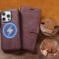 thumbnail image 1 of Dteck for iPhone 16 Pro Max Case Detachable Wallet Case with Card Holder, 2 in 1 PU Leather Flip Folio Case with Stand Shockproof Phone Cover 6.9 Inch 2024,Red, 1 of 6