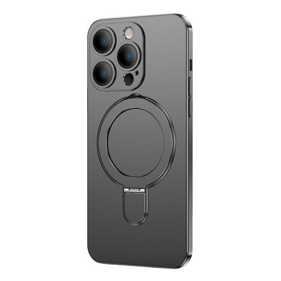 Dteck for iPhone 16 Pro Max Case with Magnetic Invisible Stand, Compatible with MagSafe, Ultra Slim Matte PC Back Protective Case for iPhone 16 Pro Max,Black