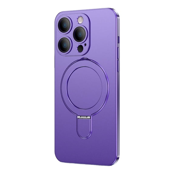 Dteck for iPhone 16 Pro Max Case with Magnetic Invisible Stand, Compatible with MagSafe, Ultra Slim Matte PC Back Protective Case for iPhone 16 Pro Max,Purple