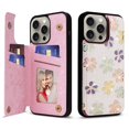 thumbnail image 1 of Dteck for iPhone 16 Pro Max Case Wallet with Card Holder,RFID Blocking PU Leather Floral Flower Pattern Flip Folio Kickstand Case with Double Magnetic Clasp,Colorful Flowers, 1 of 6