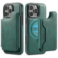 thumbnail image 1 of Dteck for iPhone 16 Pro Max Magnetic Case with Detachable Wallet Card Holder, Compatible with MagSafe, RFID Blocking Credit Slots Kickstand Shockproof Phone Cover for Women Men,Green, 1 of 6