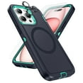 thumbnail image 1 of Dteck for iPhone 16 Pro Max Magnetic Case with Screen Protector & Camera Lens Protector, Compatible with MagSafe, 3 In 1 Full Body Protection Heavy Duty Shockproof Protective Cover,Deep Blue+Mint, 1 of 6