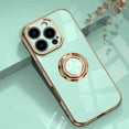 thumbnail image 1 of Dteck for iPhone 16 Pro Max Ring Holder Case 360 Degree Rotation Kickstand Girly Case Shiny Plating Work with Magnetic Car Mount Slim Soft TUP Case for Women Girls, Mint, 1 of 8