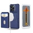 thumbnail image 1 of Dteck for iPhone 16 Pro Max Wallet Case with Privacy Screen Protector, Compatible with MagSafe, RFID Blocking Credit Slots Kickstand Shockproof Detachable Magnetic Phone Cover for Women Men,Blue, 1 of 8