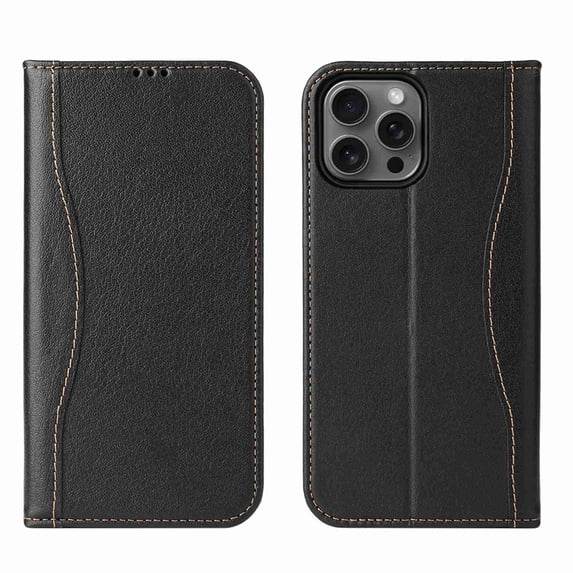 Dteck for iPhone 16 Pro Max Wallet Case, Shockproof PU Leather Flip Folio Case with Card Holders RFID Blocking Kickstand TPU Inner Shell Clasic Phone Cover for Men Women, Black