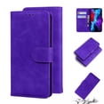 thumbnail image 1 of Dteck For iPhone 16 Pro Max Wallet Pocket Case, Shockproof PU Leather Flip Wallet Case Cover with Card Slot Holder Kickstand Protective Phone Case, Purple, 1 of 6