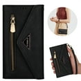thumbnail image 1 of Dteck for iPhone 16 Pro Wallet Case, Retro PU Leather Crossbody Strap Wirstlet Flip Case with Magnetic Closure Zipper Purse Handbag for iPhone 16 Pro, Black, 1 of 10