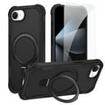 thumbnail image 1 of Dteck for iPhone 16E 2025 Case with Screen Protector, Compatible with MagSafe Shockproof Invisible Magnetic Ring Stand Military-Grade Heavy Duty Protection Phone Case, Black, 1 of 7