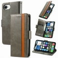 thumbnail image 1 of Dteck for iPhone 16E Wallet Case, Magnetic PU Leather Flip Folio Case with Card Holders RFID Blocking Kickstand Shockproof TPU Inner Shell Phone Case, Gray, 1 of 4